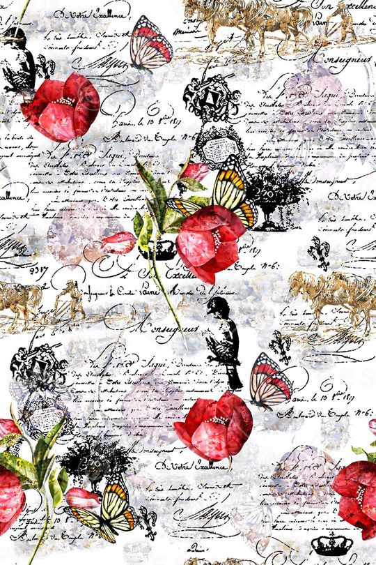 抽象手绘满版最新高清数码时尚潮流大牌复古欧美风印花华亿平台图片