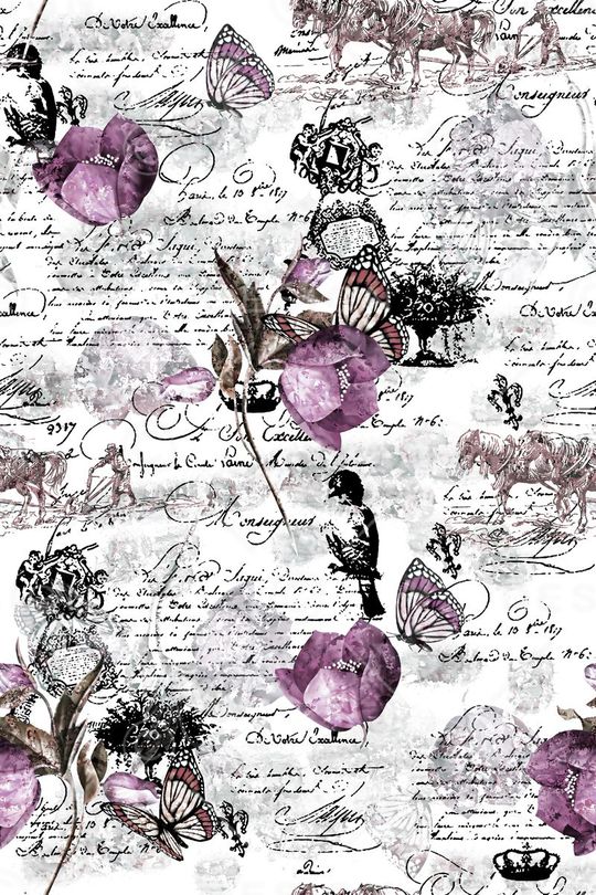 抽象手绘满版最新高清数码时尚潮流大牌复古欧美风印花华亿平台图片