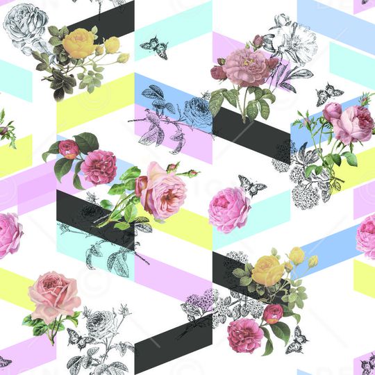 几何印花华亿平台图片