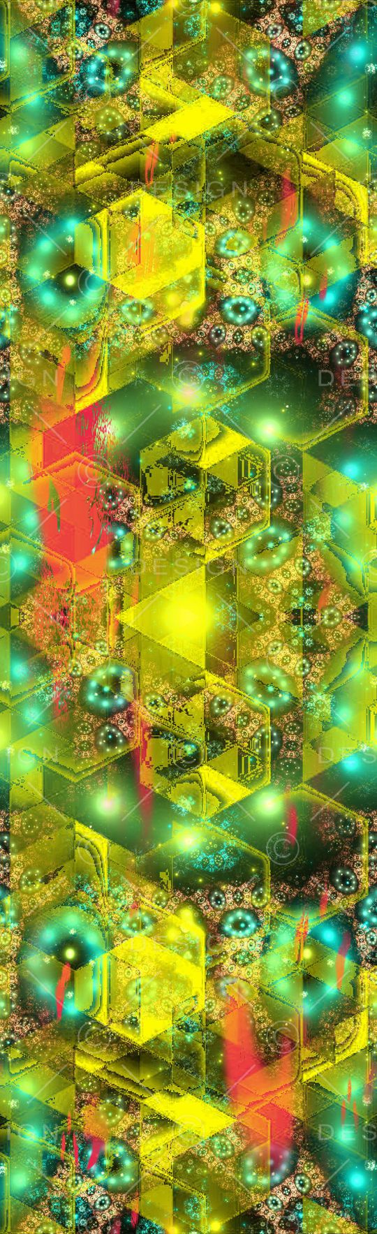 抽象长巾印花华亿平台图片