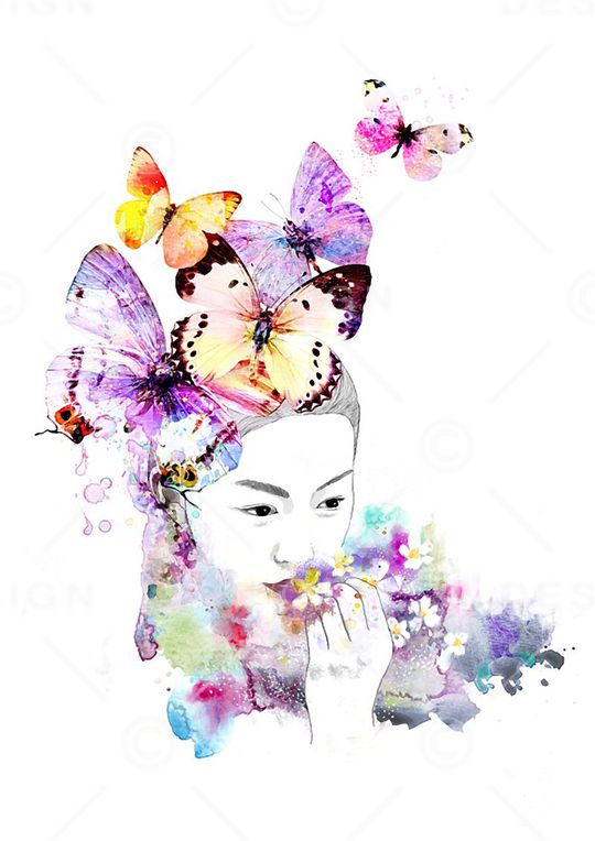 蝴蝶印花华亿平台图片