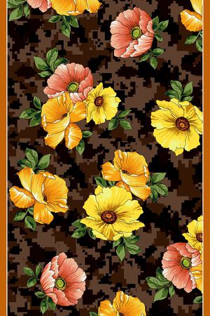 花卉印花华亿平台图片