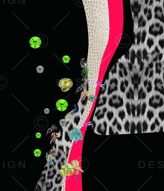 时尚豹纹印花华亿平台图片