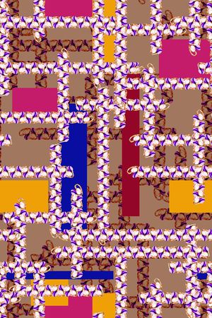 几何方格印花华亿平台图片