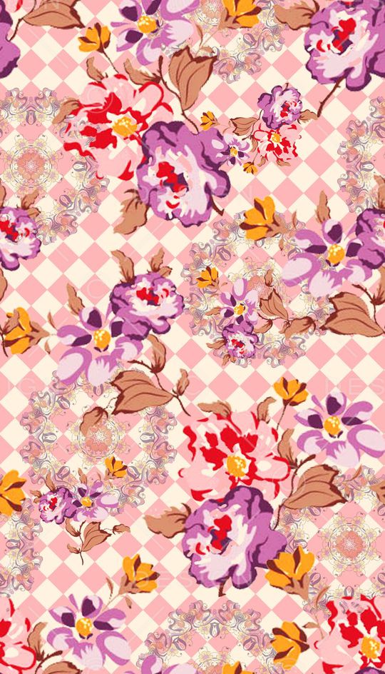 清爽花卉印花华亿平台图片