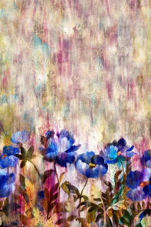 油画花卉印花华亿平台图片