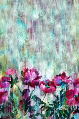 油画花卉印花华亿平台图片