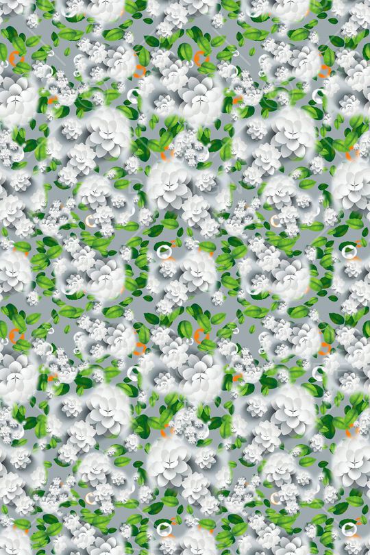 绿叶印花华亿平台图片