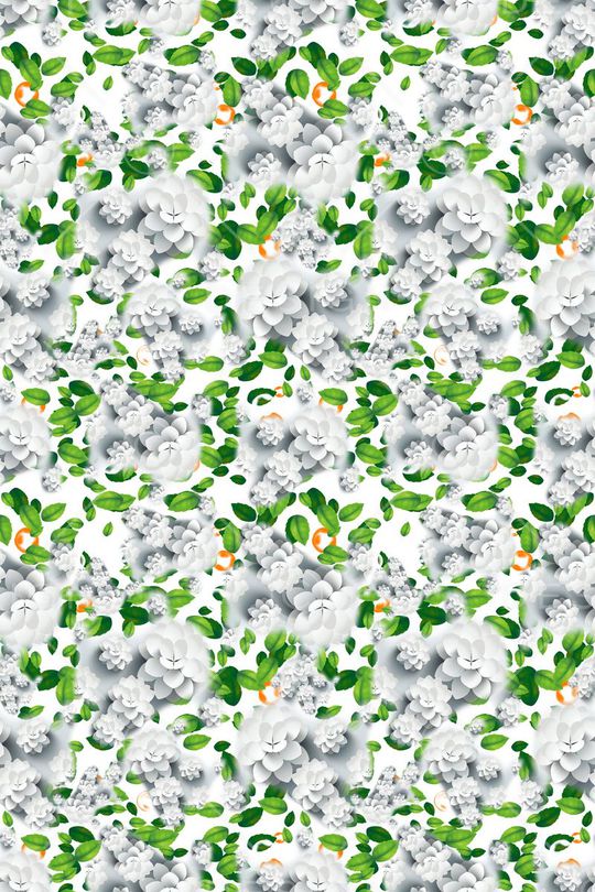 绿叶印花华亿平台图片