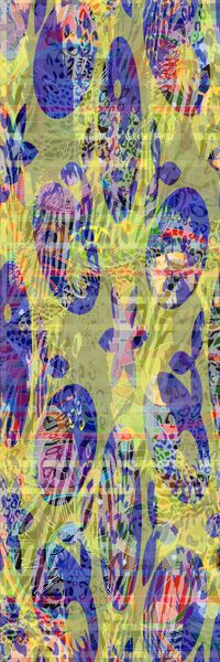 豹纹长巾印花华亿平台图片