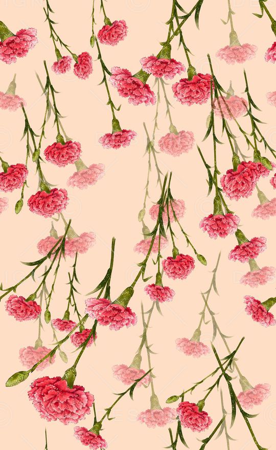 康乃馨印花华亿平台图片