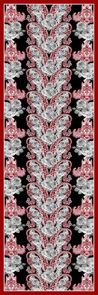 腰果加花丝巾长巾。俄罗斯风格印花华亿平台图片