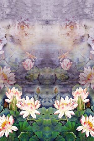 荷花印花华亿平台图片