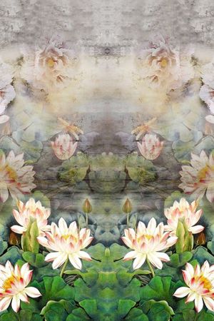 荷花印花华亿平台图片