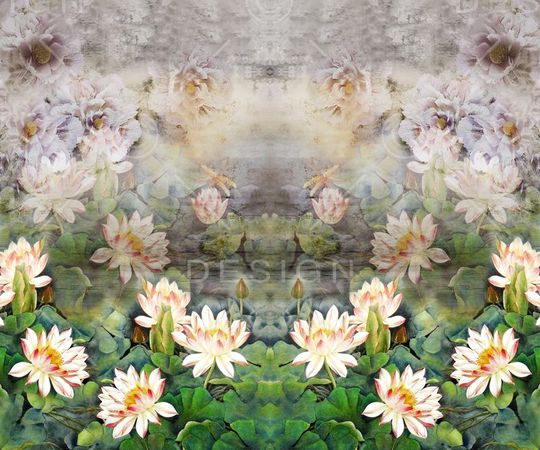 荷花印花华亿平台图片