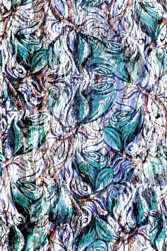 抽象花卉印花华亿平台图片