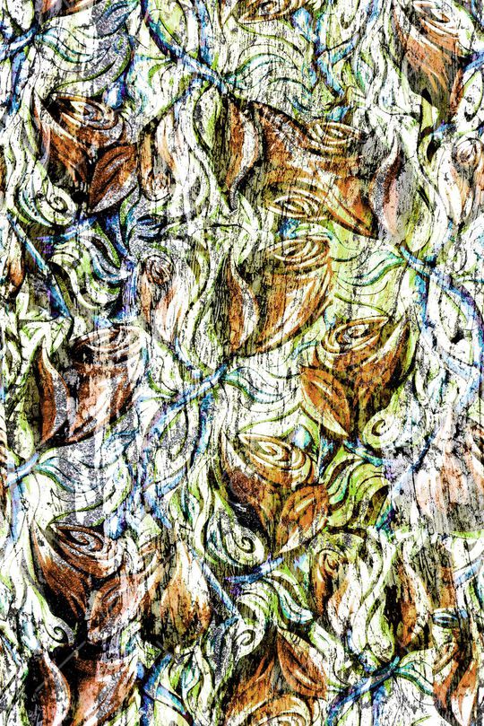 抽象花卉印花华亿平台图片