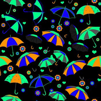 624657-可爱雨伞彩色绿