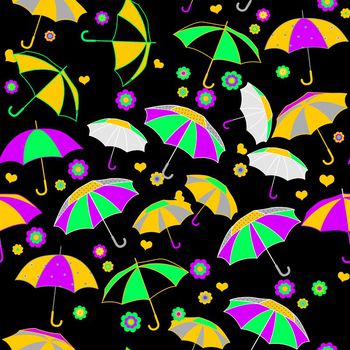 624658-可爱雨伞彩色紫