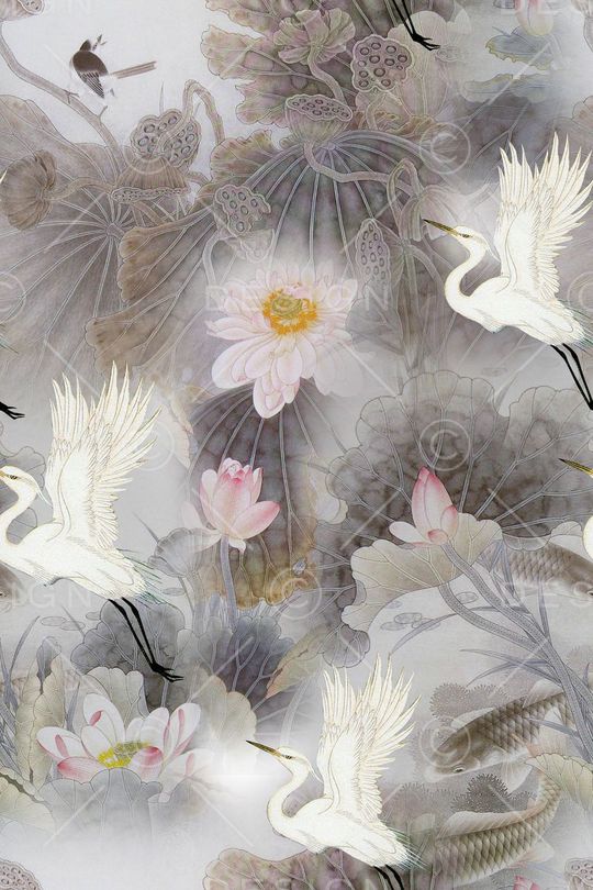 荷花印花华亿平台图片