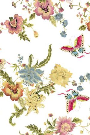 蝴蝶花卉印花华亿平台图片