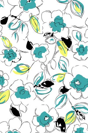 花卉印花华亿平台图片