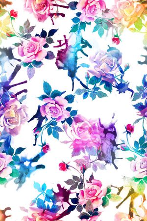 水彩喷溅印花华亿平台图片