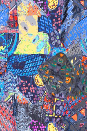 不规则几何印花华亿平台图片