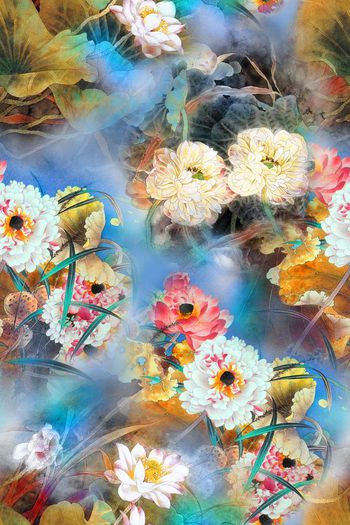 中国风印花华亿平台图片