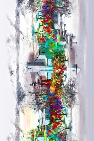 油画花卉印花华亿平台图片