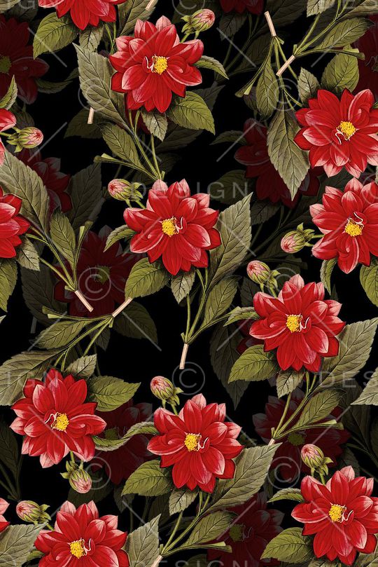 时尚手绘女装花卉植物印花印花华亿平台图片