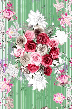 玫瑰印花华亿平台图片