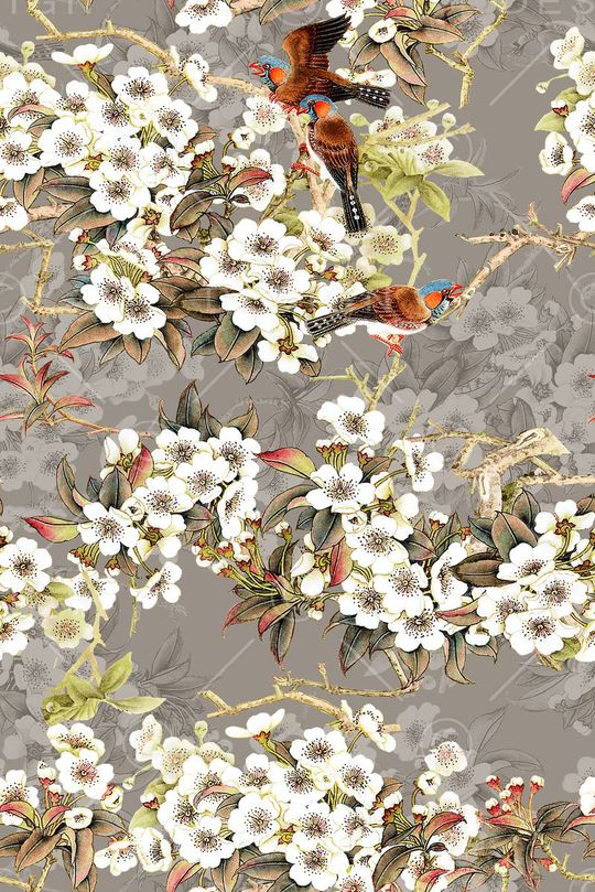 花卉印花华亿平台图片