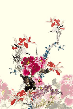 中国风印花华亿平台图片