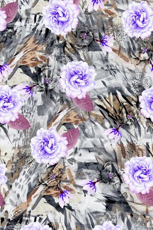 水墨印花华亿平台图片