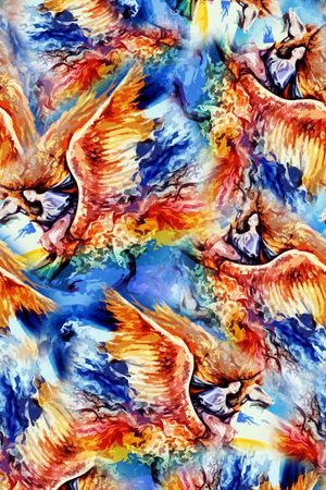 抽象画派印花华亿平台图片