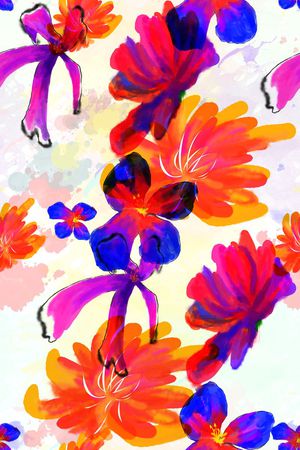 花卉印花华亿平台图片