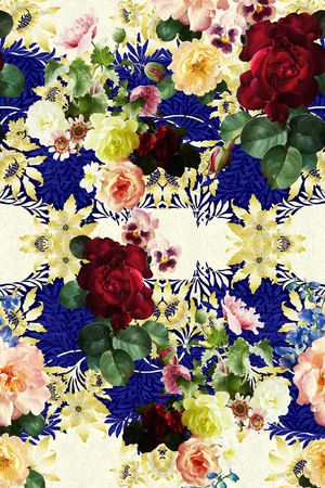 花卉印花华亿平台图片