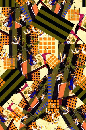 几何印花华亿平台图片