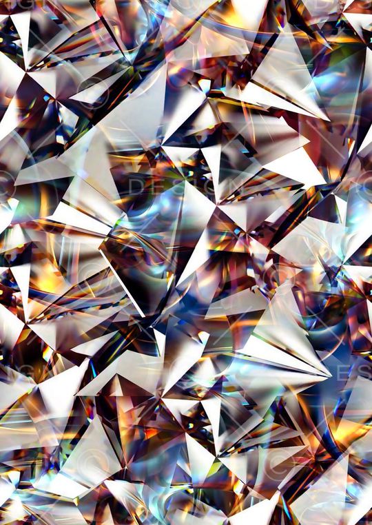 几何碎块印花华亿平台图片