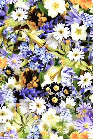 时尚抽象手绘水彩花卉花卉数码印花印花华亿平台图片