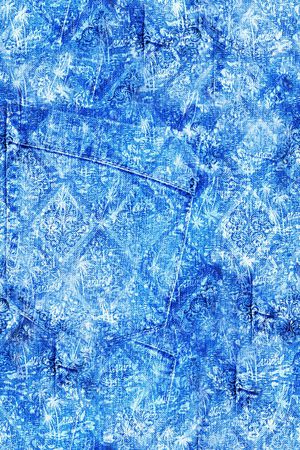 时尚抽象纹理牛仔花卉数码印花印花华亿平台图片