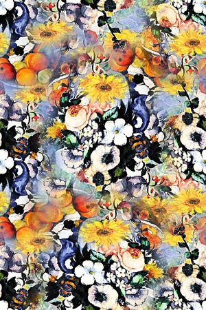 花卉印花华亿平台图片