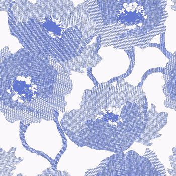 625249-清爽单色手绘大抽象花卉