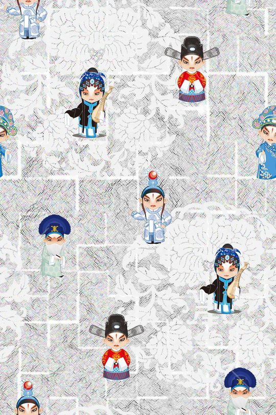 中国风印花华亿平台图片