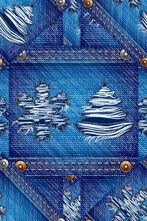 时尚抽象手绘牛仔纹理数码印花印花华亿平台图片