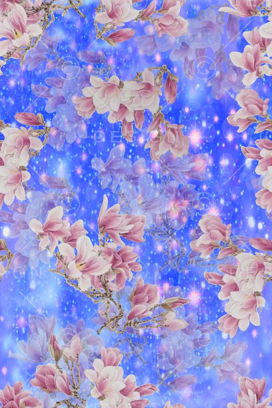 水彩浪漫花卉印花华亿平台图片