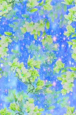 水彩浪漫花卉印花华亿平台图片