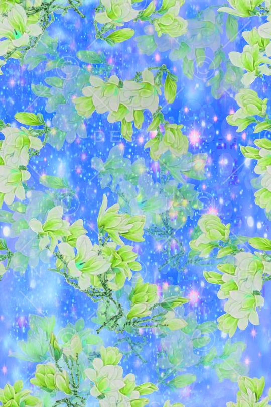 水彩浪漫花卉印花华亿平台图片