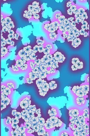 花卉印花华亿平台图片